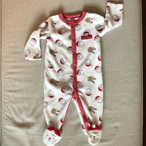 Infant First Christmas Fleece Footie pajama
